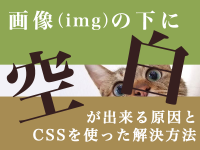 画像の下に空白が出来る原因とCSSを使った解決方法