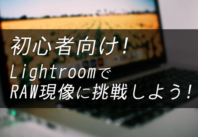 初心者向け！Adobe LightroomでRAW現像に挑戦しよう！