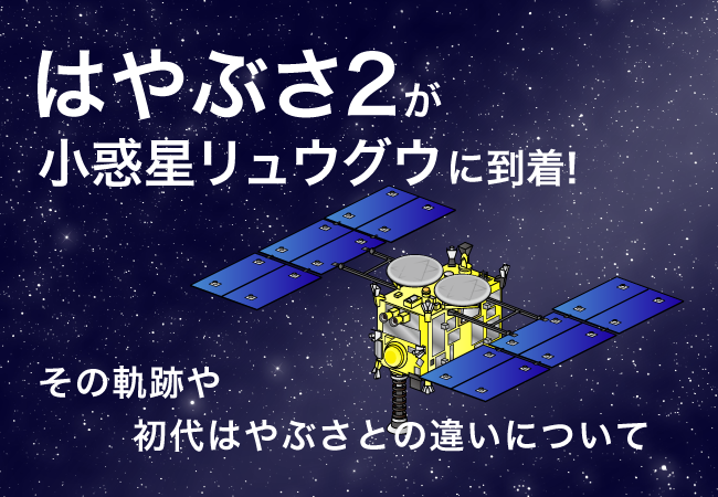 はやぶさ2が小惑星リュウグウに到着！その軌跡や初代はやぶさとの違いについて